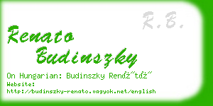 renato budinszky business card